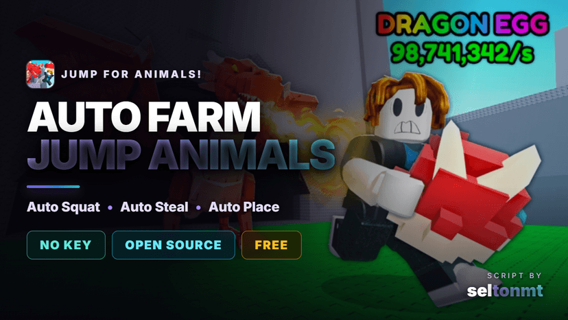 Jump for Animals Script - Auto Squat, Auto Steal, Auto Place & Auto Hatch
