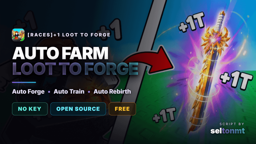 [Races]+1 Loot To Forge Script - Auto Forge & Train | Updated 12.10.2026