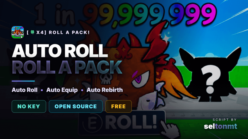 Roll A Pack Script (Pack RNG) - Auto Roll, Auto Pack & Auto Equip Best