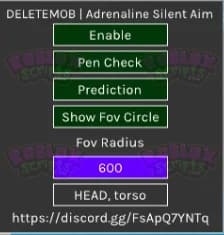 Adrenaline SILENT AIM FREE GUI - JANUARY 2025