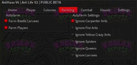 Ant Life AUTO FARM GUI - FLY AND KILL PLAYERS