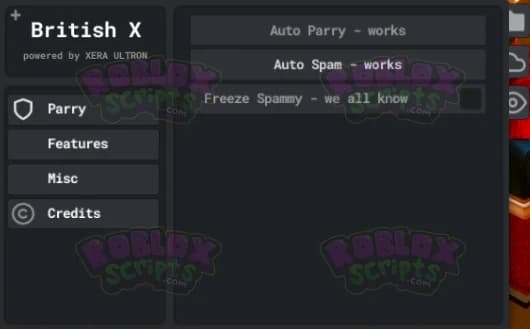 Blade Ball BRITISH X FREE GUI - AUTO PARRY + SPAM