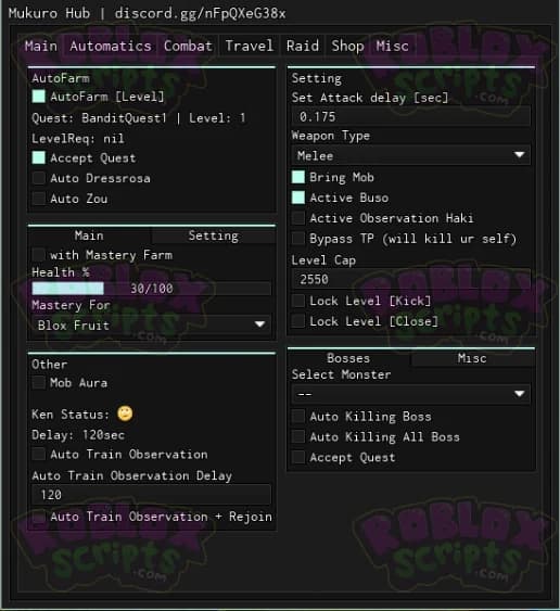 Blox Fruits FREE MUKURO HUB NO KEY GUI - TONS OF FEATURES! JANUARY 2025