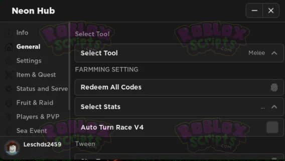 Blox Fruits NEON HUB NO KEY - FAST MAX LEVEL - GET DEVIL FRUITS - AUTO COMPLETE RAIDS