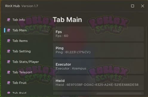 Blox Fruits NO KEY RINX HUB - ANTI CHEAT BYPASS SO NO RESETS!