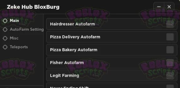 Bloxburg FARM GUI - 4 JOBS SUPPORTED - AUTO MOOD