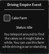 Driving Empire CAKE EVENT AUTO FARM! GET FREE EVENT CAR!