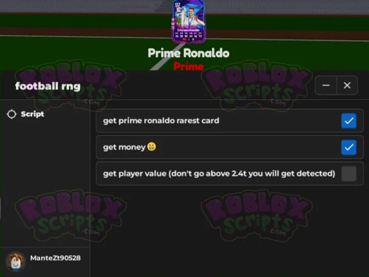 Football RNG. GET PRIME RONALDO & INFINITE MONEY + PLAYER VALUE