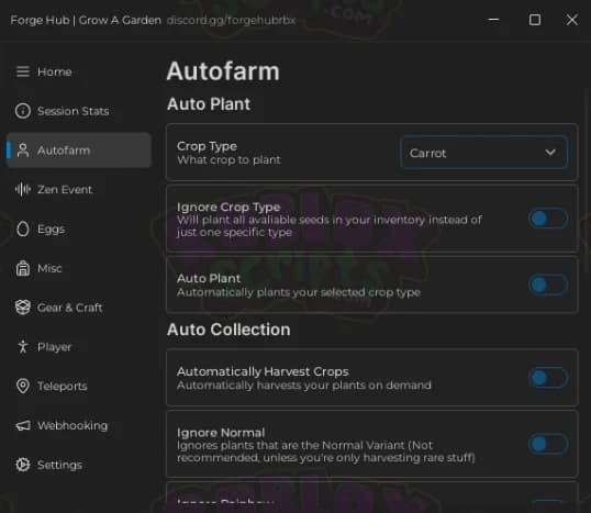 Grow A Garden FORGE HUB - AUTO FARM GUI - EVENT SUPPORT & MORE!
