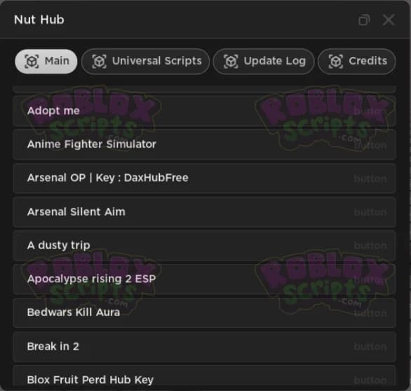 Nut Hub SOLARA SUPPORTED - 72+ SCRIPTS INSIDE