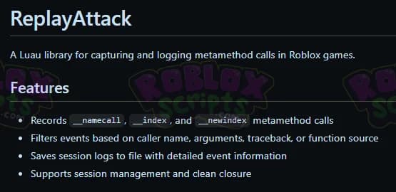 REPLAYLIB - ADVANCED ANTI CHEAT REVERSAL TOOL (FOR LUAU ROBLOX GAMES)