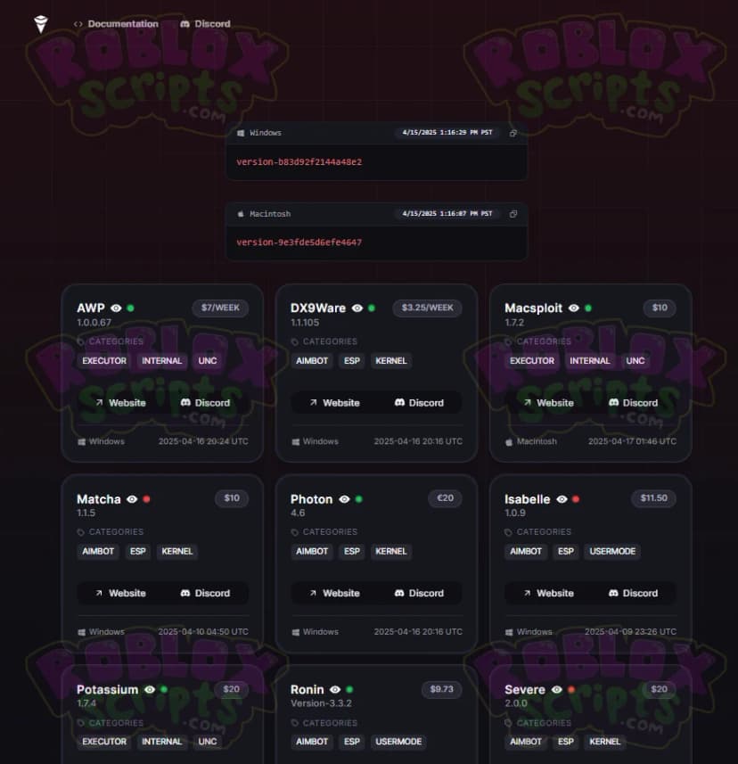 REVISION - THE FASTEST ROBLOX & EXPLOIT UPDATE TRACKER - CHECK WHICH EXPLOITS ARE UPDATED IN REAL TIME!