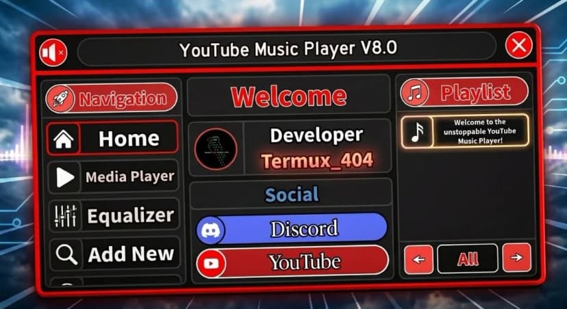 YouTube Music Player V8.0
