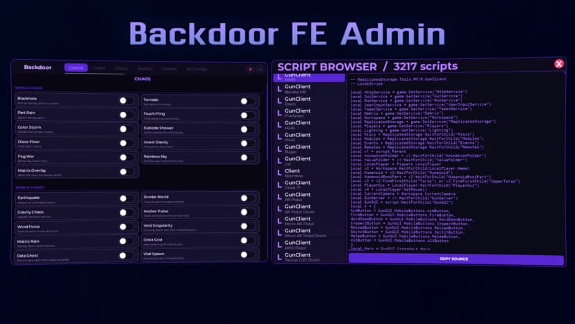 Backdoor v3.2.6 | FE Admin Commands Gui