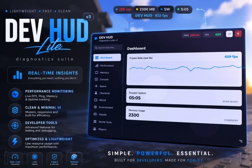 DEV HUD v3 - UPDATED, IMPROVED. (MORE WILL COME)