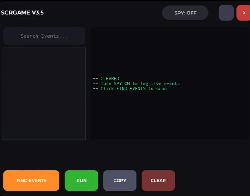 Spy script event