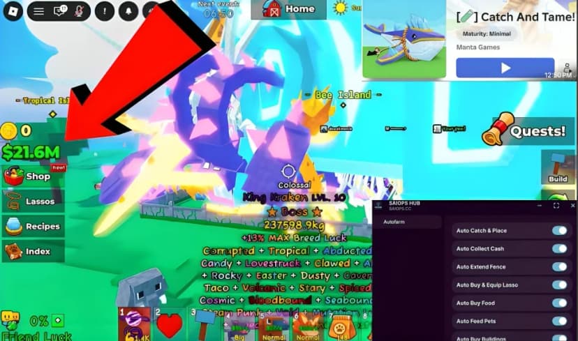 AUTO CATCH PET, TELEPORT, INSTANT CATCH & FILTERS (NEW)