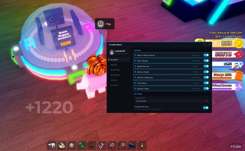 Arcade Island [Working Arcade] scripts