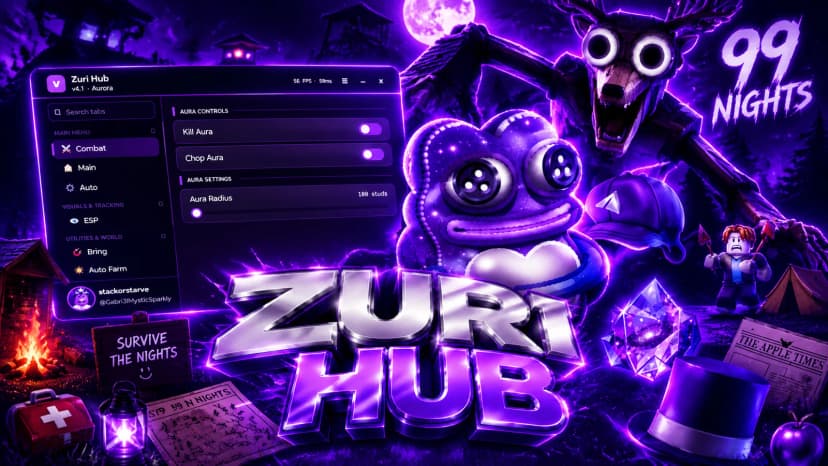 Zuri hub 99 nights in a forest keyless!