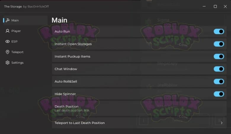 The Storage scripts