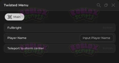 Twisted [BETA] SIMPLE GUI - TP TO STORM & FULLBRIGHT