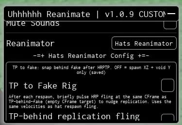 Uhhhhhhh Reanimation. (Limbs or Hats, FE)