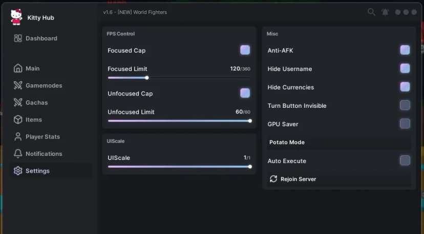 [BEST & NEW] World Fighters Script - Kitty Hub - AUTO FARM, AUTO ALL GAMEMODES, ALL NEW FEATURES