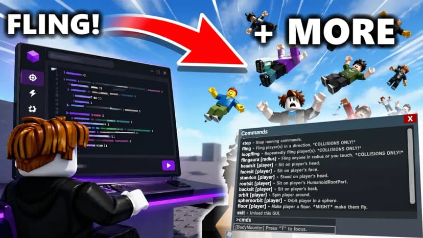 BodyMounter - Fling players/ Mount players/ Fling aura + more trolling commands [Open Source]
