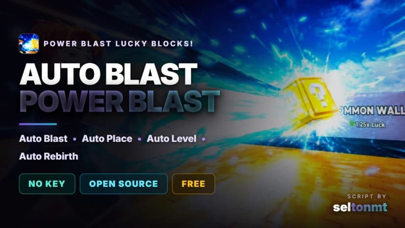 💥 Power Blast Lucky Blocks! | Auto Blast, Place & Rebirth