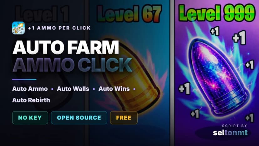 🔫 +1 Ammo Per Click | Auto Ammo, Auto Walls & Free Nebula Cannon