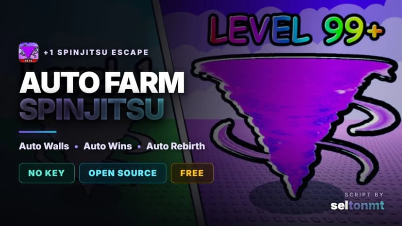 ⚡ +1 Spinjitsu Escape | Auto Walls, Auto Wins & Auto Rebirth