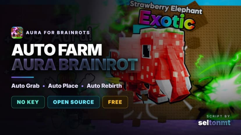 🌀 Aura For Brainrots - Auto Farm, Place & Rebirth | Updated 25.09.2026