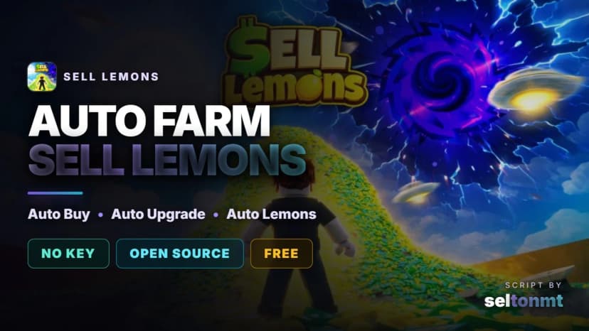 Sell Lemons Script - Auto Harvest, Auto Buy, Auto Upgrade & Rebirth