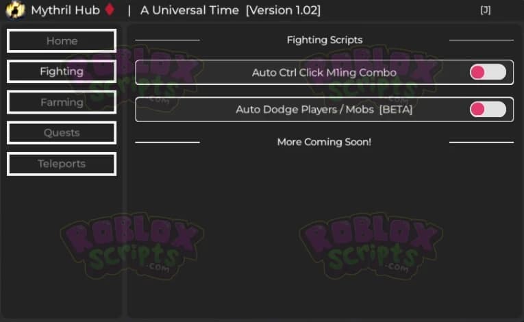 A Universal Time AUTO FARM & FIGHTING FREE GUI