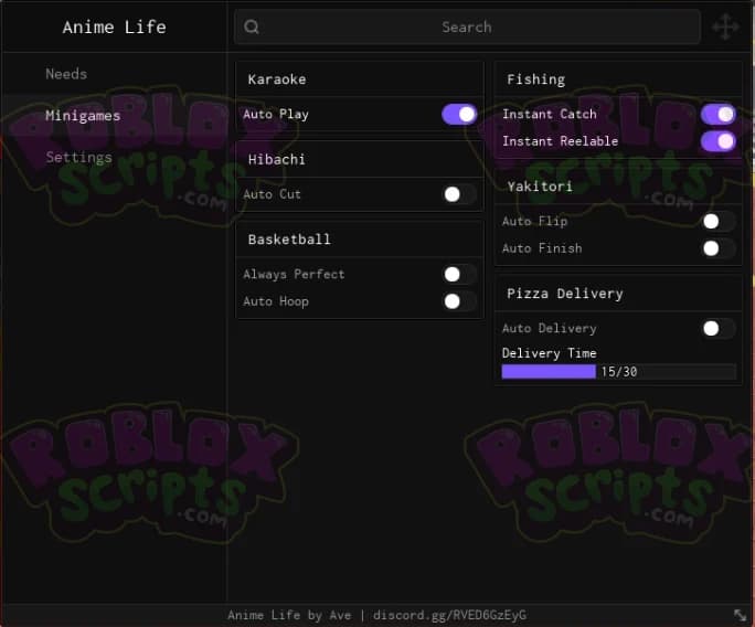 Anime Life scripts