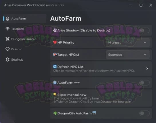 Arise Crossover FREE AUTO FARM GUI - NO KEY SYSTEM - APRIL 2025
