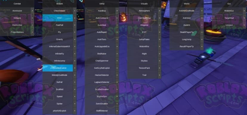 BedWars FREE GUI AURORA HUB - OCTOBER 2024