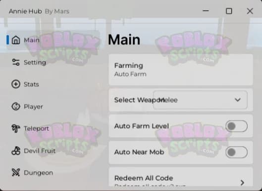 Blox Fruits ANNIE HUB AUGUST 2024