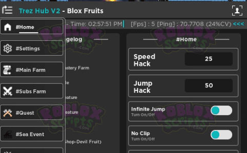 Blox Fruits TREZ HUB V2 - KEY SYSTEM GUI