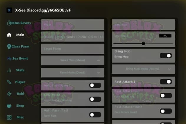 Blox Fruits X-SEA FREE GUI AUGUST 2024