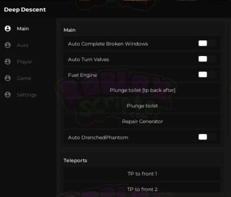 Deep Descent FREE GUI NO KEY SYSTEM | WIN EVERY ROUND | AUTO FARM THE GAME