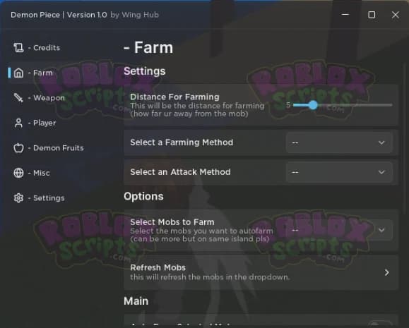 Demon Piece NO KEY FARMING GUI WING HUB MAY 2024