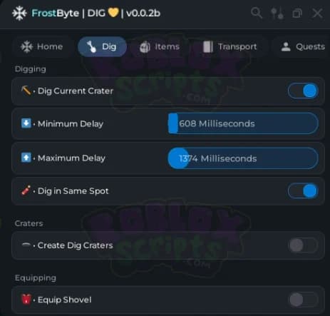 DIG | AUTO DIG CRATER | AUTO DELIVER PIZZAS | TELEPORTS & MORE! FROSTBYTE GUI JUNE 2025