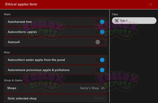 Ethical Apple Farm AUTO FARM GUI APRIL 2024