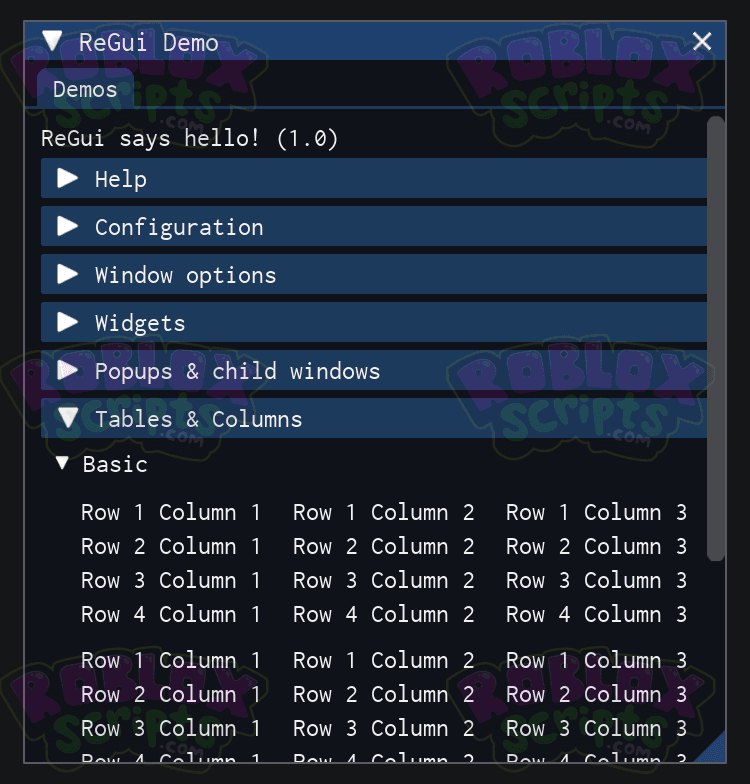 IMGUI BASED ROBLOX UI LIBRARY - REGUI - FREE WITH DOCUMENTATION