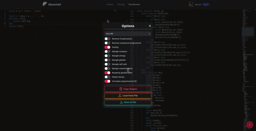 MOONVEIL LUAU OBFUSCATOR - FREE FOR LIMITED TIME - PAID