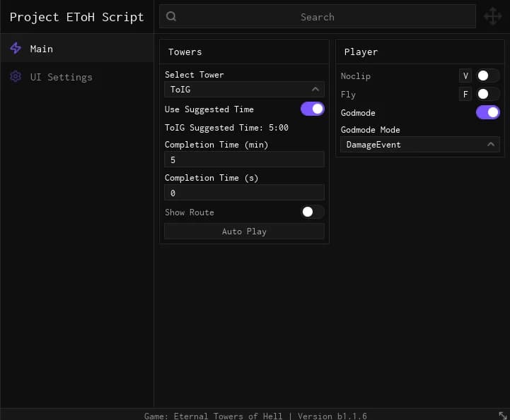 Project EToH Script