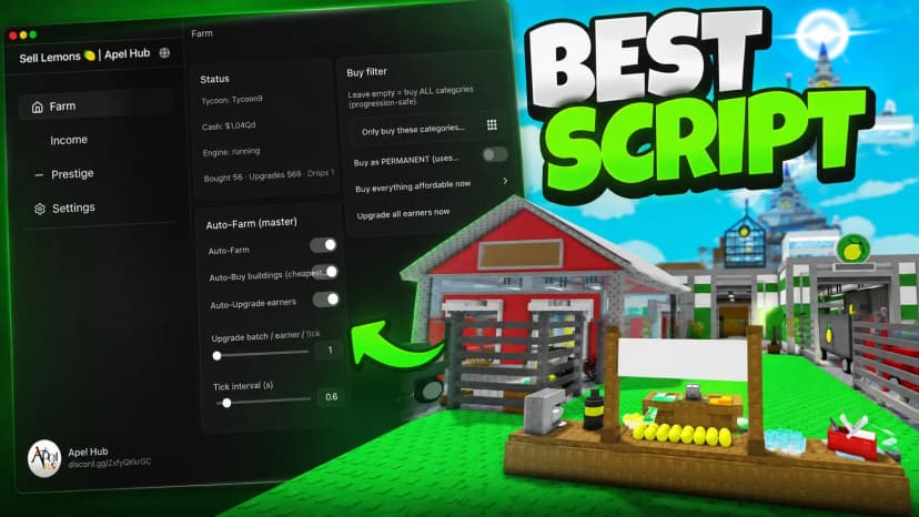 Auto Farm Auto Buy Auto Upgrade Auto Collect and more