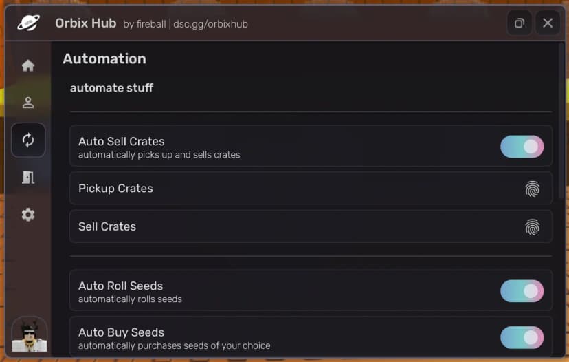 Orbix Hub | Auto Buy Seeds & Eggs, Teleport