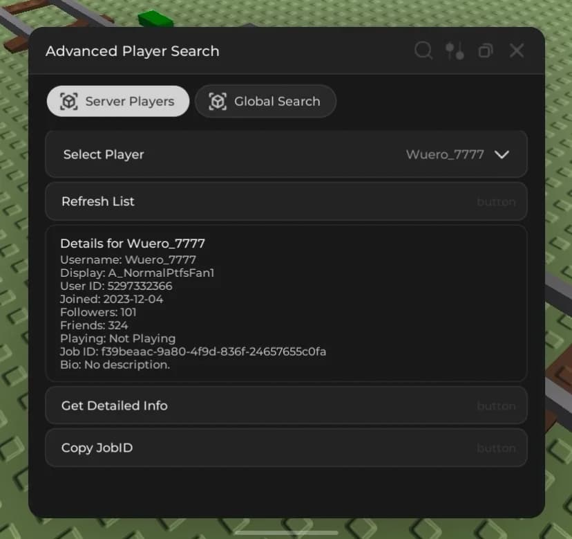 Player searcher